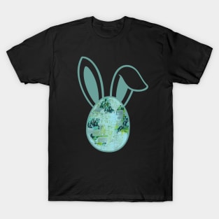 Art Acrylic artwork abstract Easter Egg bunny ears T-Shirt